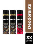 Axe Men Set of 3 Dark Temptation & Intense Deodorant Spray – 215ml each