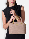 Lavie Luxe Lucie Quilted Synthetic Leather Medium Structured Satchel Bag
