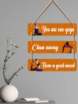Saf You Are One yoga, Calss Away, From A Good Mood Wood Matte 3Pcs Wall Hangings-15In