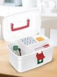 Milton White Emergency Portal Medicine Storage Box With Detachable Tray