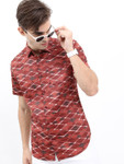 Ketch Men Slim Fit Printed Cotton Casual Shirt