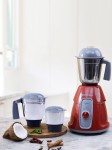 Wonderchef Tivoli Red and Grey 750 W 3 Jars Mixer Grinder