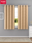 Raymond Home Beige 2 Pcs Ethnic Motifs Woven Design Window Curtains