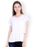 Spykar Women White Printed Layered Top