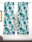 Story@Home Blue & White 2 Pieces Floral Window Curtain