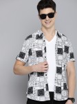 Here&Now Men Slim Fit Opaque Printed Cotton Casual Shirt