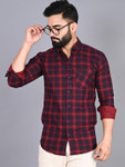 Fubar Slim Fit Tartan Checked Casual Shirt