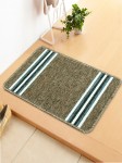 Bedspun Brown & White Striped Anti-Skid Doormat