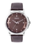 Wrogn Men Brass Dial & Brown Straps Analogue Watch WR-6601-Brown