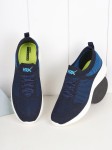 Hrx By Hrithik Roshan Men Navy Blue Textured Contrast Sole Slip On Sneakers