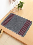 Bedspun Grey & Red Striped Anti-Skid Doormat