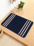 Bedspun Navy Blue & Green Striped Anti-Skid Doormat