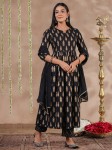 Anubhutee Ethnic Motifs Pure Cotton Kurta & Palazzos With Dupatta