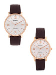 Casio Men Leather Straps Water Resistance Analogue Watch A2162