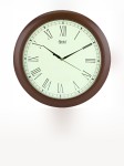 Ajanta White & Brown Fashion Round Wall Clock