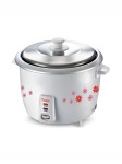 Prestige Delight PRWO White Printed Aluminium 230W Electric Rice Cooker With Fit Lid 1.8L