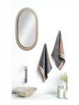 Ddecor Grey & Brown 500 GSM Cotton Reversible Face Towel