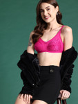 Dressberry Floral Laced Full Coverage Anti Odour Bra