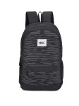 Hrx By Hrithik Roshan Unisex Black & White Striped Backpack with Shoe Pocket -Up to 15 inch