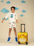 Nasher Miles TTT Giraffe Polycarbonate Cabin Yellow Trolley Bag – 17 inch (44cm)