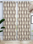 Bsb Home Tan & Gold Toned 2 Pieces Room Darkening Door Curtains