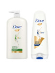 Dove Hair Fall Rescue Shampoo 1L & Intense Repair Hair Conditioner 175ml