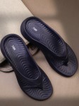 Hrx By Hrithik Roshan Men Navy Blue Textured Thong Flip-Flops