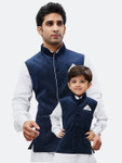 Vastramay Boys Printed Velvet Nehru Jacket