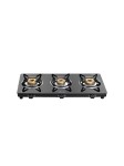 Bajaj Black Glass UCX 3 Burner Slim Gas Stove