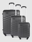 Aristocrat Fencer Pack of 3 Textured Trolley Suitcases – Cabin, Medium & Large