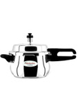Butterfly Curve Silver Toned & Black Induction Base Stainless Steel Pressure Cooker 3 L