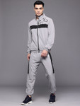 Hrx By Hrithik Roshan Brand Logo Printed Rapid-Dry Running Zip-Up Tracksuit