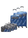 Aristocrat Trigon Hexa Set of 6 Printed Soft-Sided Trolley Bags