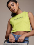 Roadster The Life Co. Typography Printed Pure Cotton Boxy T-shirt