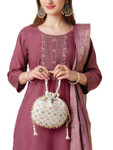 Lavie Women Noor Chevron Embroidered Ethnic Potli