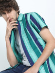 Highlander Men Slim Fit Striped Shirt