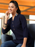 Libas Mandarin Collar Straight Kurti