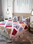 Pure Decor Queen Size Double Bed Bedsheet With 2 Pillow Covers 90in X 100in,228cm X 254cms