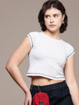 Roadster The Life Co. Slim Fit Crop T-shirt