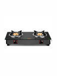 Greenchef Black Glass Top 2 Burner Gas Stove