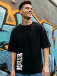 Bewakoof Typography Printed Pure Cotton Oversized T-shirt