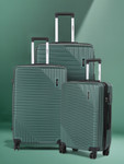 Wrogn Unisex Set of 3 Hard Sided Trolley Suitcases – Cabin, Medium & Large
