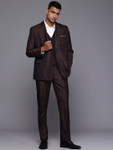 Theme Men 3 Piece Solid Regular Fit Suit