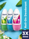 Rexona Rexona Pack of 3 Aloe Vera, Shower Fresh & Powder Dry Underarm Roll On For Women