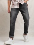 Highlander Men Grey Tapered Fit Mid-Rise Clean Look Stretchable Jeans