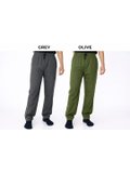 Olive Green & Grey Training Track Pants 2