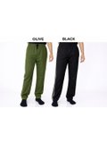 Black & Olive Green Brand Logo Training Track Pants 3