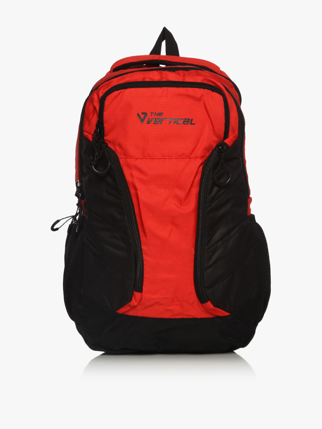 Buy THe VerTicaL Unisex Black & Red Colourblocked Laptop Backpack