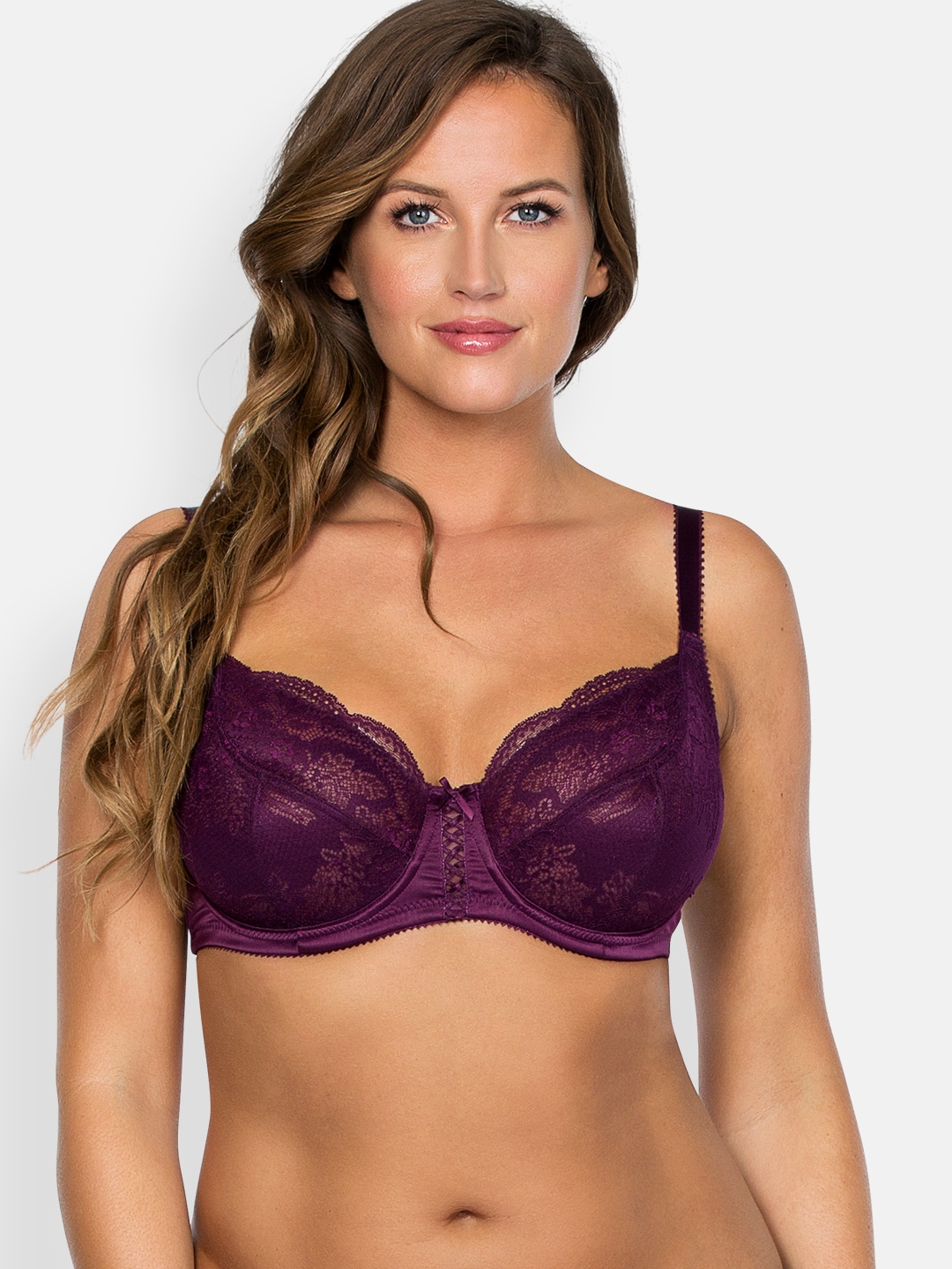 Buy Parfait Plus Size Aubergine Lace Underwired Lightly Padded Everyday