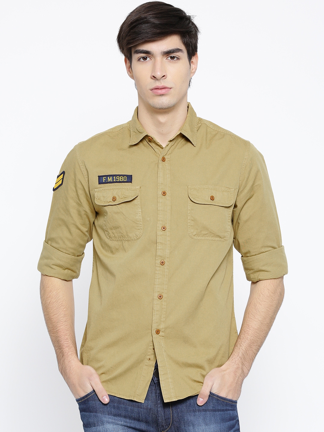 flying machine hooded shirt